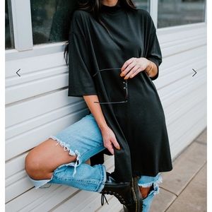 Dressed in Lala Icon mock neck top in black! Never been worn